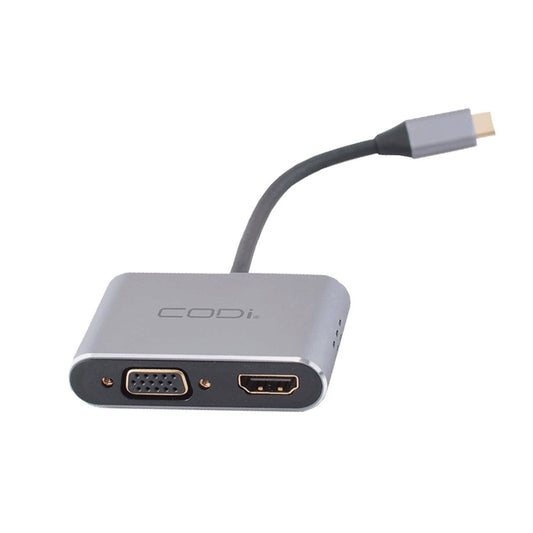 4-In-1 USB-C Display Adapter (HDMI, VGA, USB-C PD, USB-A 3.0)